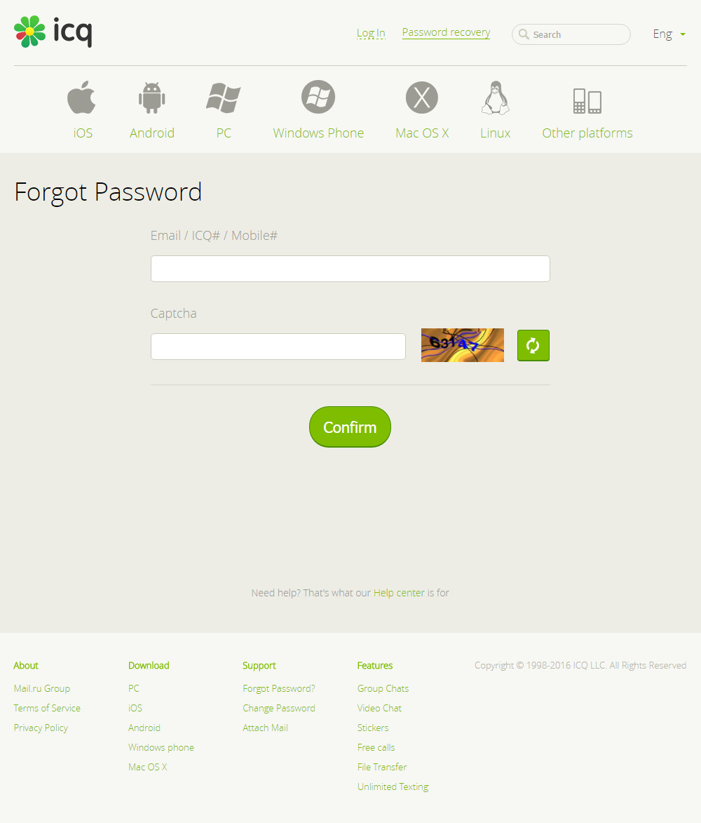 how to recover an old icq number